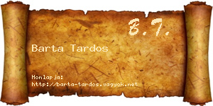 Barta Tardos névjegykártya